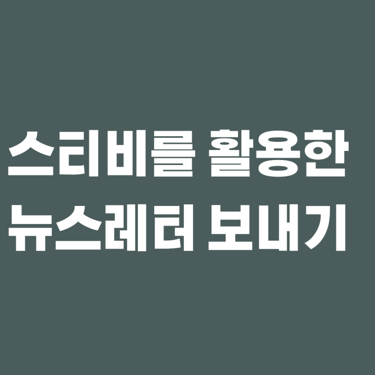  스티비를 활용한 뉴스레터 제작 부터 발송까지