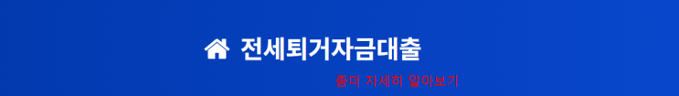  전세퇴거자금대출 방법과 다주택자 생활안정자금!