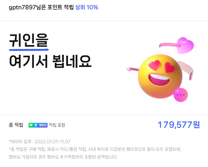  네이버 연말결산 해봤어요 feat. 네이버페이 적립금액