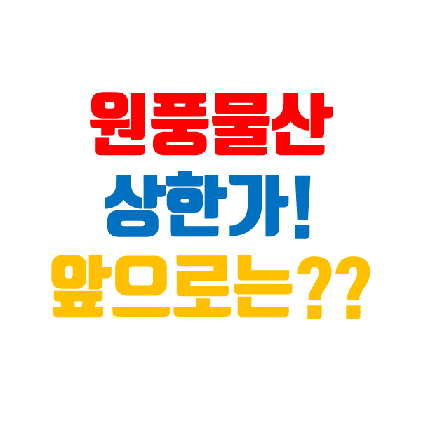  원풍물산 주가 관리종목 해제로 상한가 직행 (의류주)