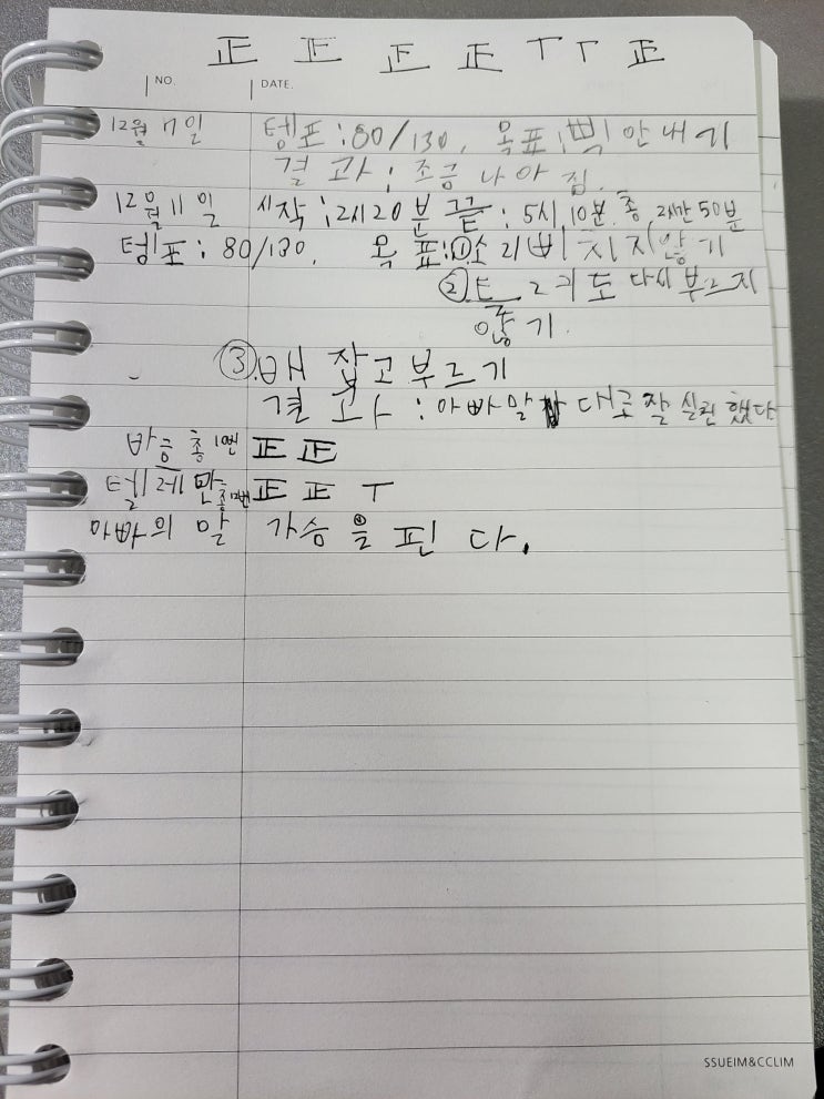 플루트 연습일지를 써보자