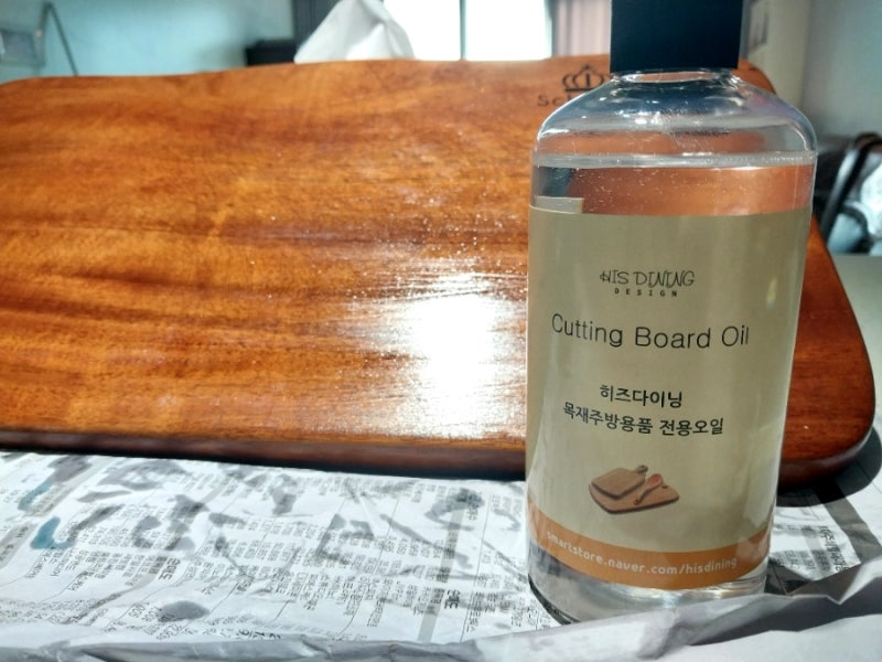 원목도마 미네랄 오일 코팅 관리