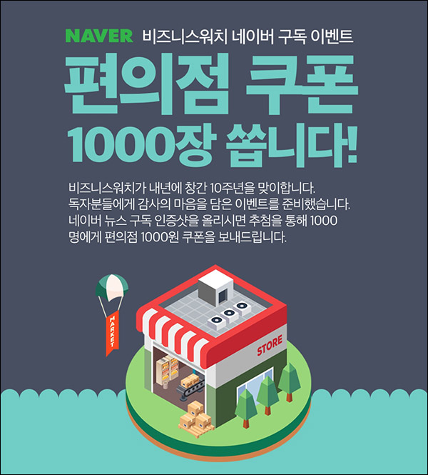 비즈니스워치 네이버구독 이벤트(CU 1천원 1,000명)추첨