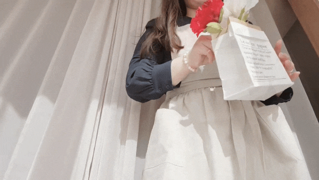  주문제작 예쁜감성 원피스형 에이프런 반듯공방 아몬드앞치마