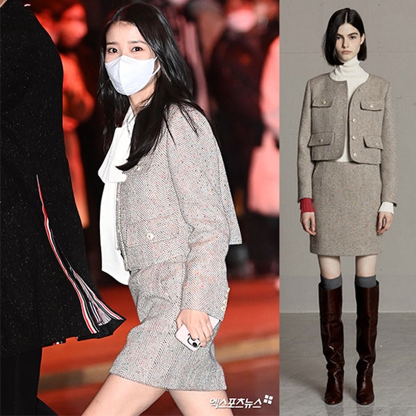여자 트위드 <b>크롭</b>자켓,<b>미니스커트</b>+지연 결혼식 선물 진주티아라
