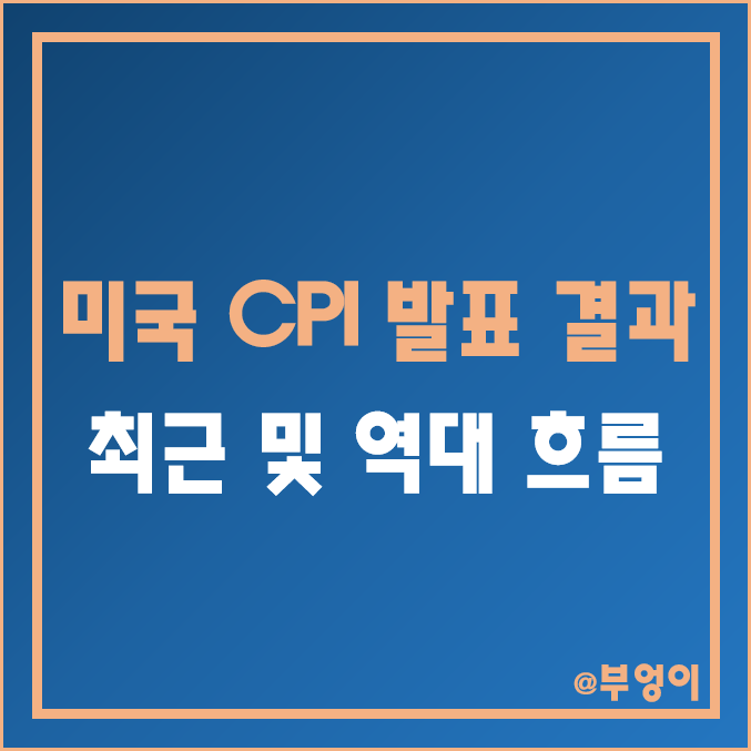 [경제지표] 미국 CPI 지수 발표 결과 및 물가지수 역대 흐름 (12월 발표 11월 소비자물가지수)