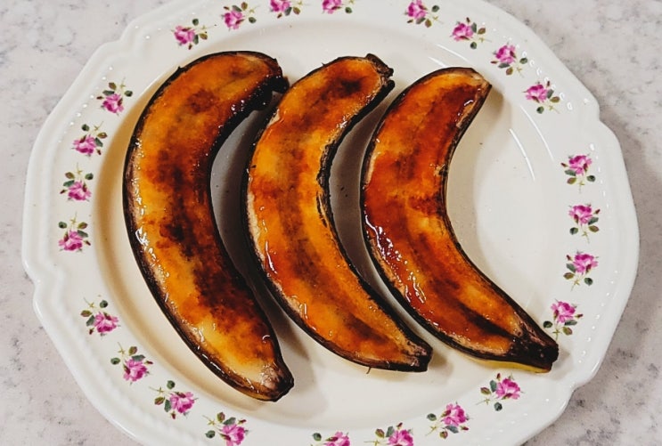 밤 야식 나 혼자 산다 바나나 브륄레 간단한 간식 만들기