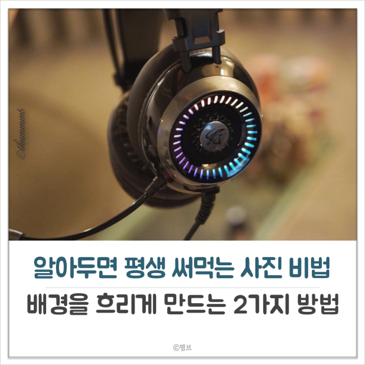  사진 배경 흐리게 만드는 2가지 방법