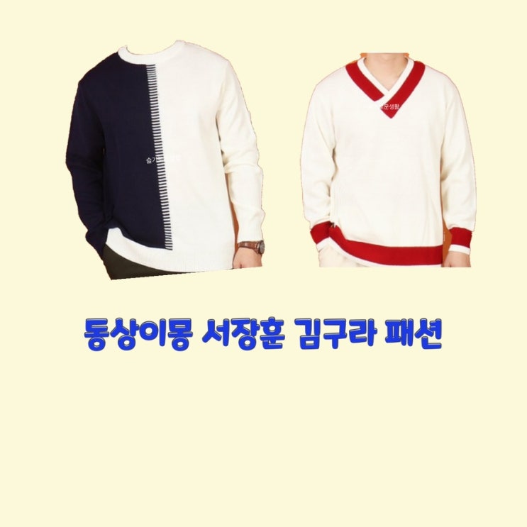 서장훈 김구라 동상이몽270회 니트 컬러 배색 스웨터 옷 패션