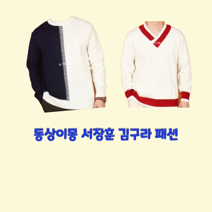  서장훈 김구라 동상이몽270회 니트 컬러 배색 스웨터 옷 패션