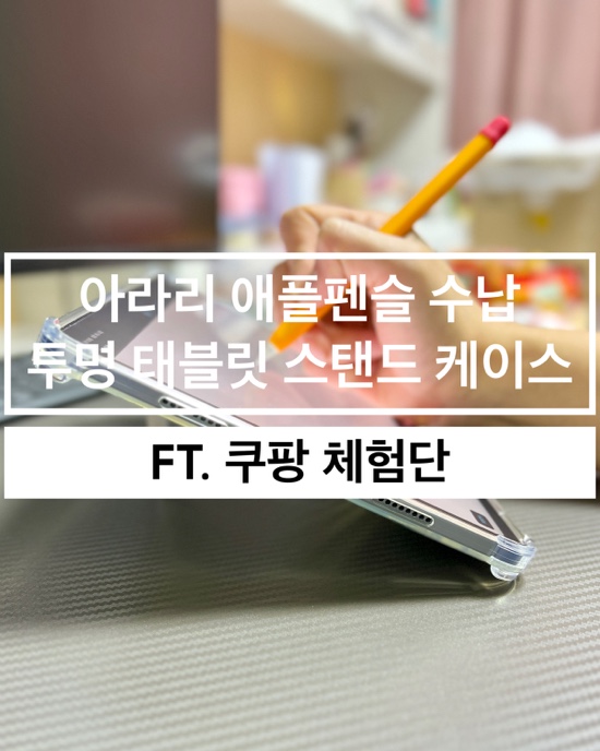 아라리 애플펜슬 수납 투명 태블릿 스탠드 케이스 개봉기(ft. 쿠팡 체험단)