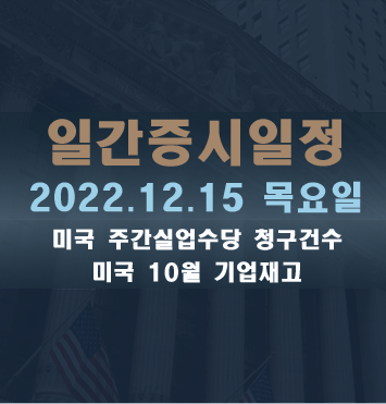  증시일정2022.12.15 목요일