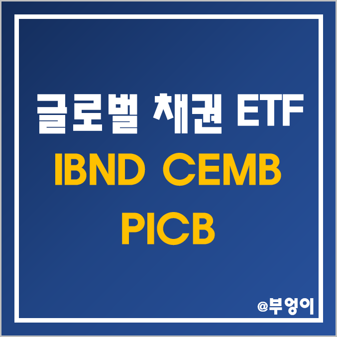 미국 상장 글로벌 채권 ETF - IBND, CEMB, PICB 주가, 듀레이션, 분배금 및 배당수익률 (회사채 및 월배당 관련주)