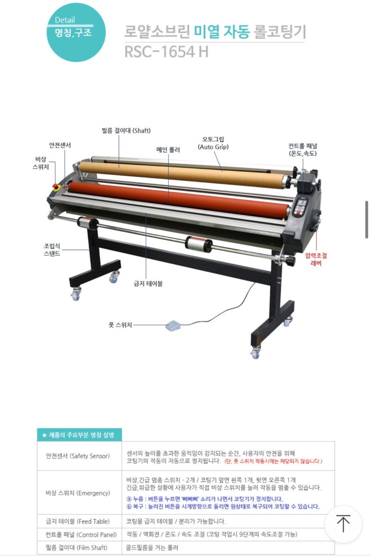  (로얄 소브린) 중고 자동 롤 라미네이터 RSC-1654H