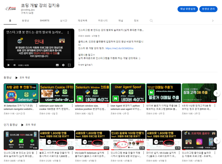  유튜브 채널 2개 운영하고 얻은 인사이트 공유함, 유튜브 알고리즘 분석 내용