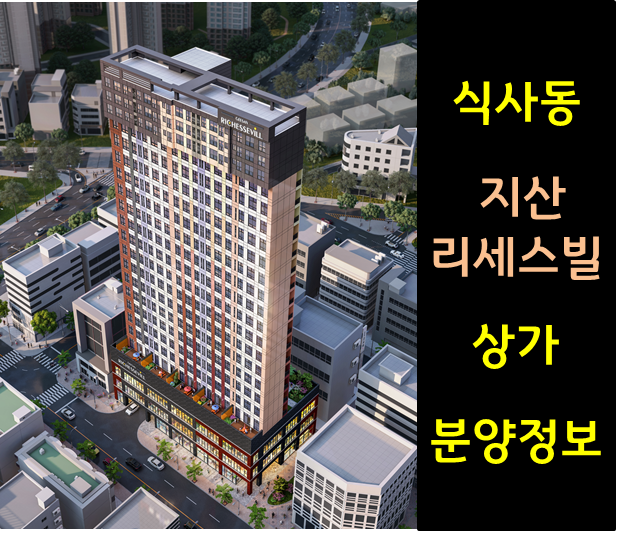  일산 식사동 지산리세스빌 상가 분양