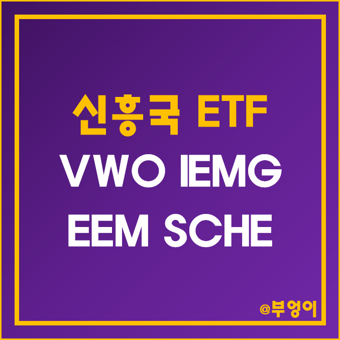 미국 상장 신흥국 ETF - VWO, IEMG, EEM, SCHE 주가 및 수익률 (MSCI vs FTSE 지수)