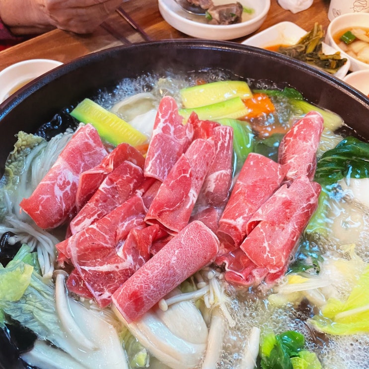 청양군 맛집 줄 서서 먹는 수제손만두 '개평만두전골'