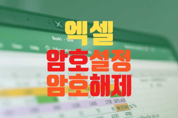  엑셀 암호 설정 / 해제 / 분실 (문서보호하기)