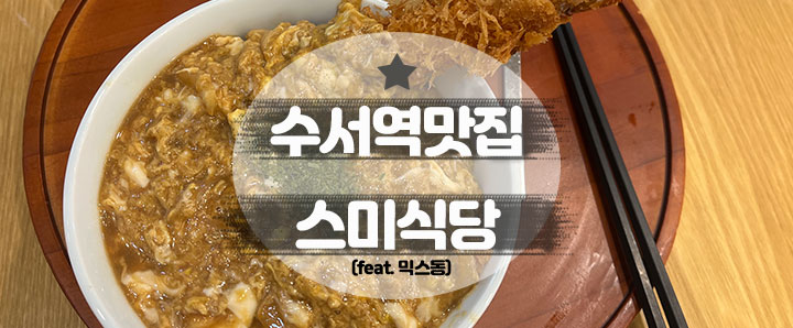 [수서] SRT 타기 전 회전율 빠르게 혼밥하기 좋았던 수서역맛집 추천 : 스미식당 (feat. 믹스동)