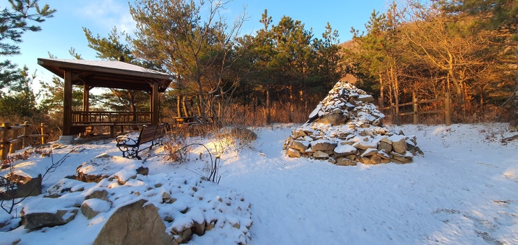  비학산에도 눈이내렸다.
