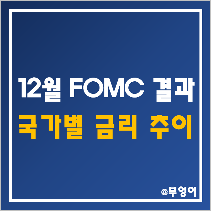 미국 연준 FOMC 회의 기준 금리 인상 결정 발표 및 파월 의장 연설 내용 정리 (ft. CPI 및 국가별 기준금리 추이)