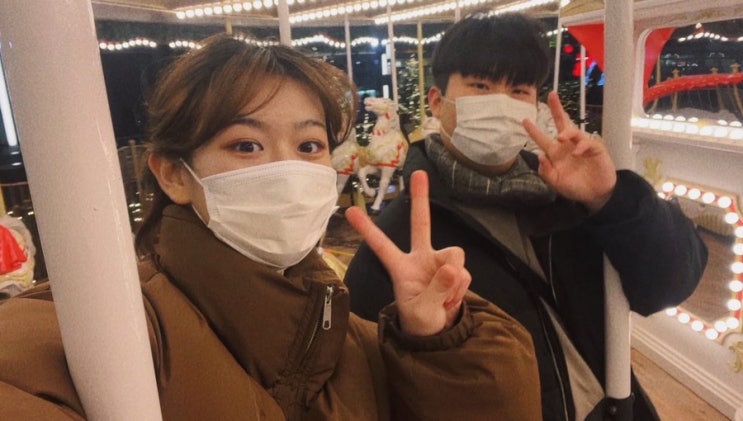  [잠실/롯데몰] 메리크리스마스 잠실롯데몰 야외 회전목마 탑승하는 법 / 잠실 또간집 / 소소한 추억만들기