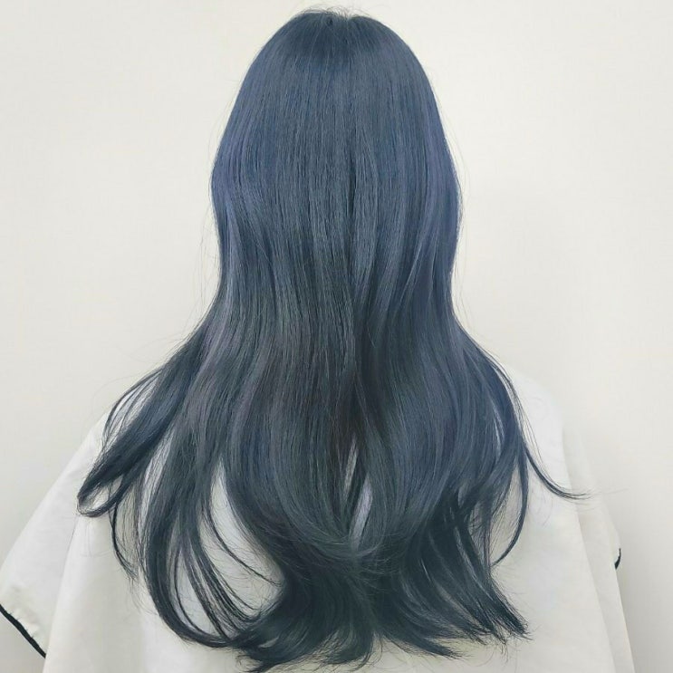  미사신도시미용실 살롱 0.02 블루블랙 염색 후기