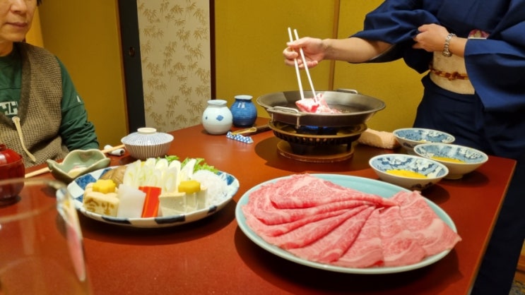 닝교초 이마한 긴자텐 - 스키야키 첫 경험한 도쿄 추천 맛집