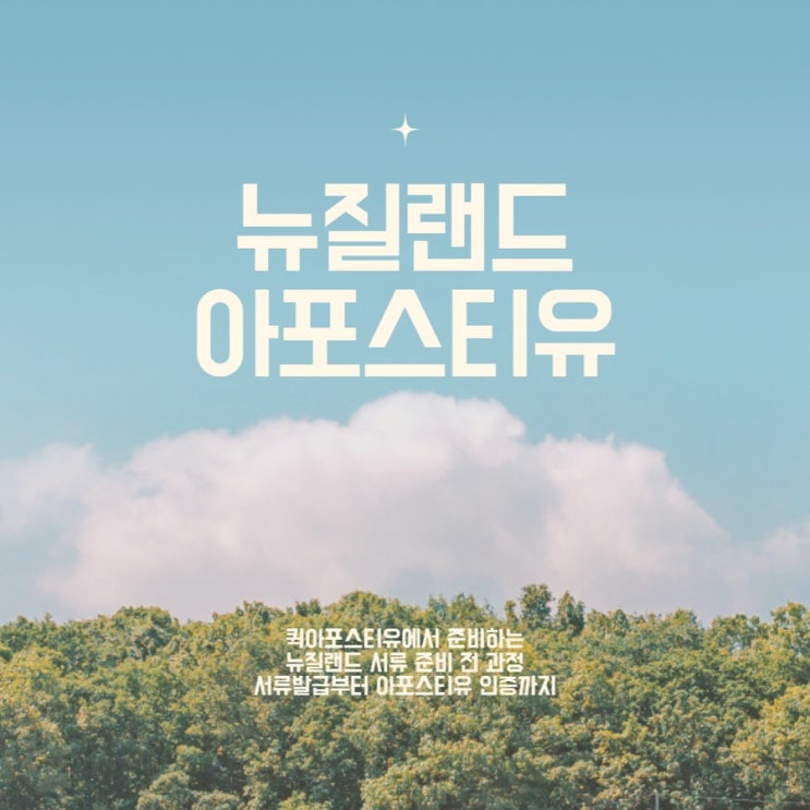  뉴질랜드 아포스티유 꼼꼼하게 준비하기!