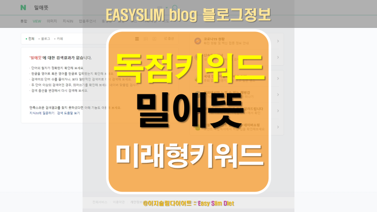  밀애뜻 국어사전 단어, 미래형키워드일때 다른점.