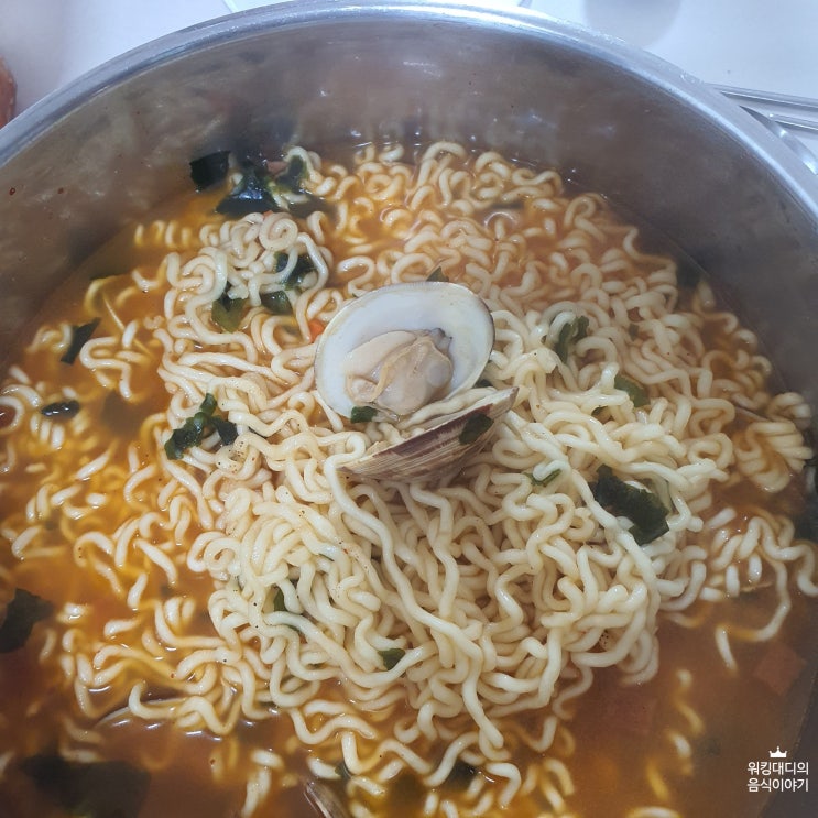  너구리 라면 백합조개 넣어서 맛있게 먹는법