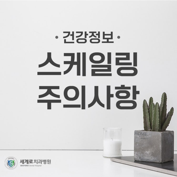  치과 스케일링 이후 주의사항