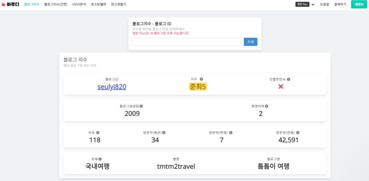 블로그 저품질 확인 및 블로그 지수확인 무료방법 모음 (바루다/웨어이즈포스트/헬프리치)