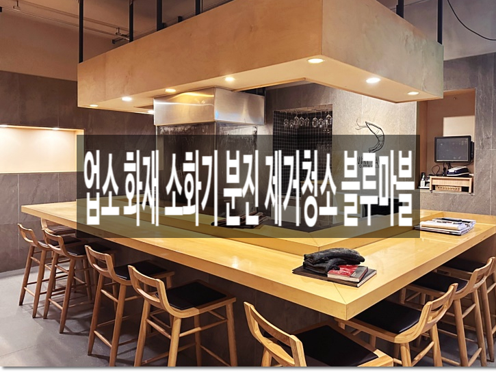 업소 화재 소화기 분진 제거청소 블루마블
