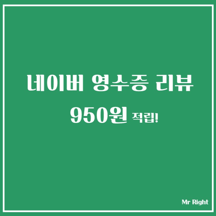 11월 네이버 영수증 리뷰 참여 후기