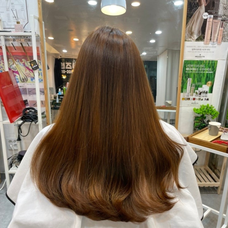  포천 송우리 미용실 복구 염색 전문 헤어미소에서 뿌리 염색하고 왔어요