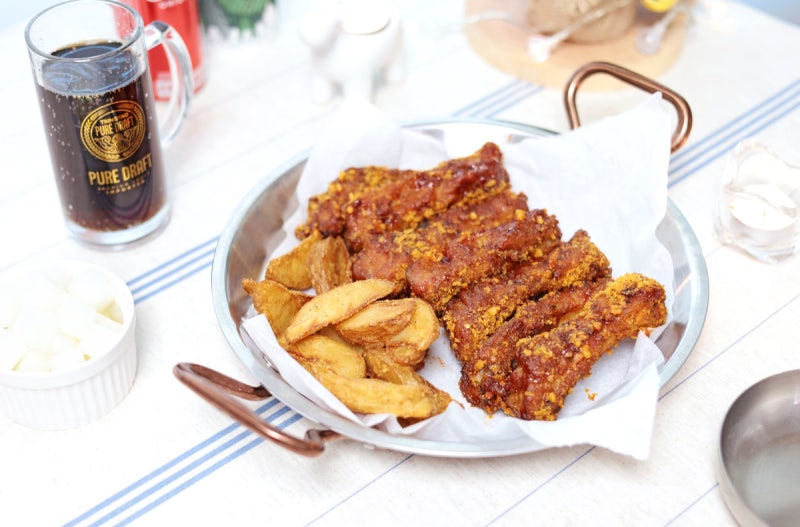 BHC 치킨 메뉴 가격 레드킹 폭립 맛 후기 : 네이버 블로그