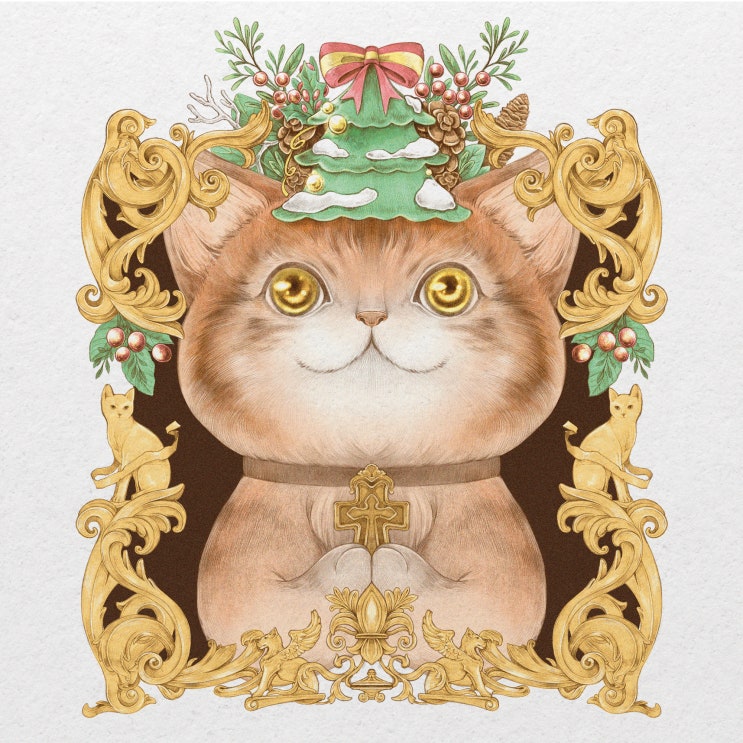[르빈치 드로잉]NFT_Happy Christmas Cat