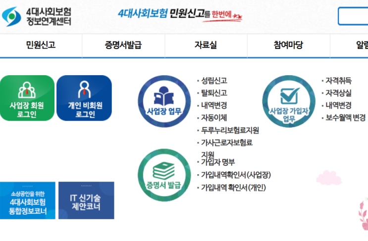 4대보험 가입자명부 발급 및 열람 방법 5단계