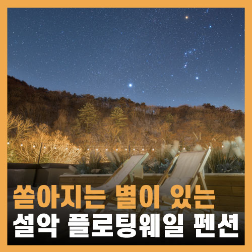  별이 쏟아지는 강원도 풀빌라 - 인제펜션 플로팅웨일 설악 도적폭포스테이