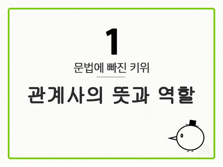  [영어 기초 문법] 관계사 #1 뜻과 역할