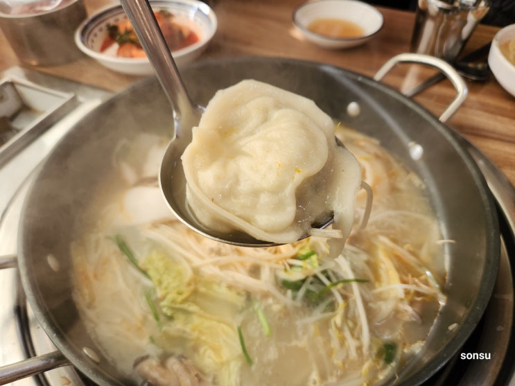부천 옥길동맛집 옥길장터식당 겨울 사골 만두전골 샤브샤브 최고