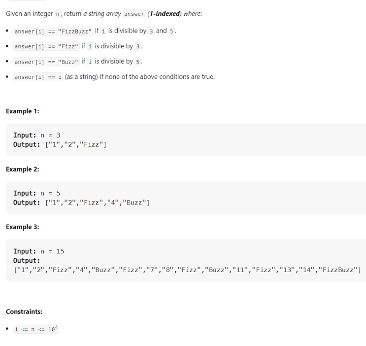  JAVA_Fizz Buzz_LeetCode 412