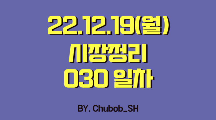  22.12.19(월) 시장정리 030일차
