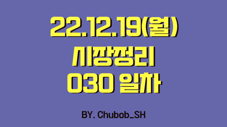 22.12.19(월) 시장정리 030일차