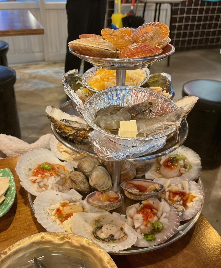  군산 나운동 맛집 싱싱한 모듬 조개구이 해산물 숯불구이 삼바리 나운점