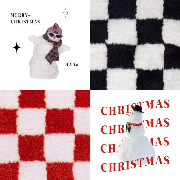  13_크리스마스 체커보드 퍼 눈사람 아이폰 고화질 배경화면 christmas winter checkerboard snowman wallpaper iphone aesthetic hd