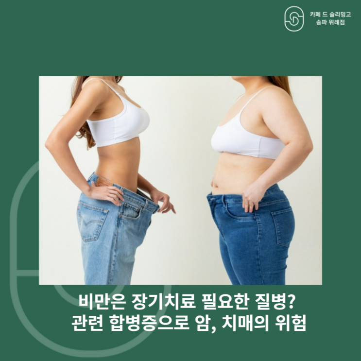  비만은 장기치료 필요한 질병? 암, 치매의 위험(비만 합병증은 무엇)