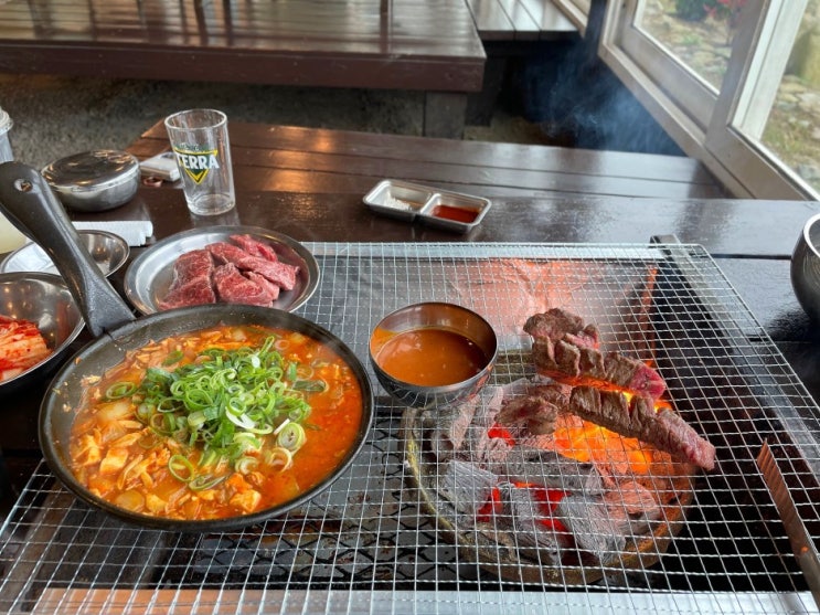  울산 간절곶 필수 코스 안거미 쌈장찌개 맛집 베테랑 바베큐